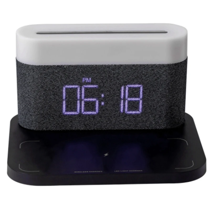 

Беспроводные зарядные часы 3 в 1 с вечным календарем, 15 Вт, беспроводные зарядные устройства, многофункциональный цифровой будильник для ISO