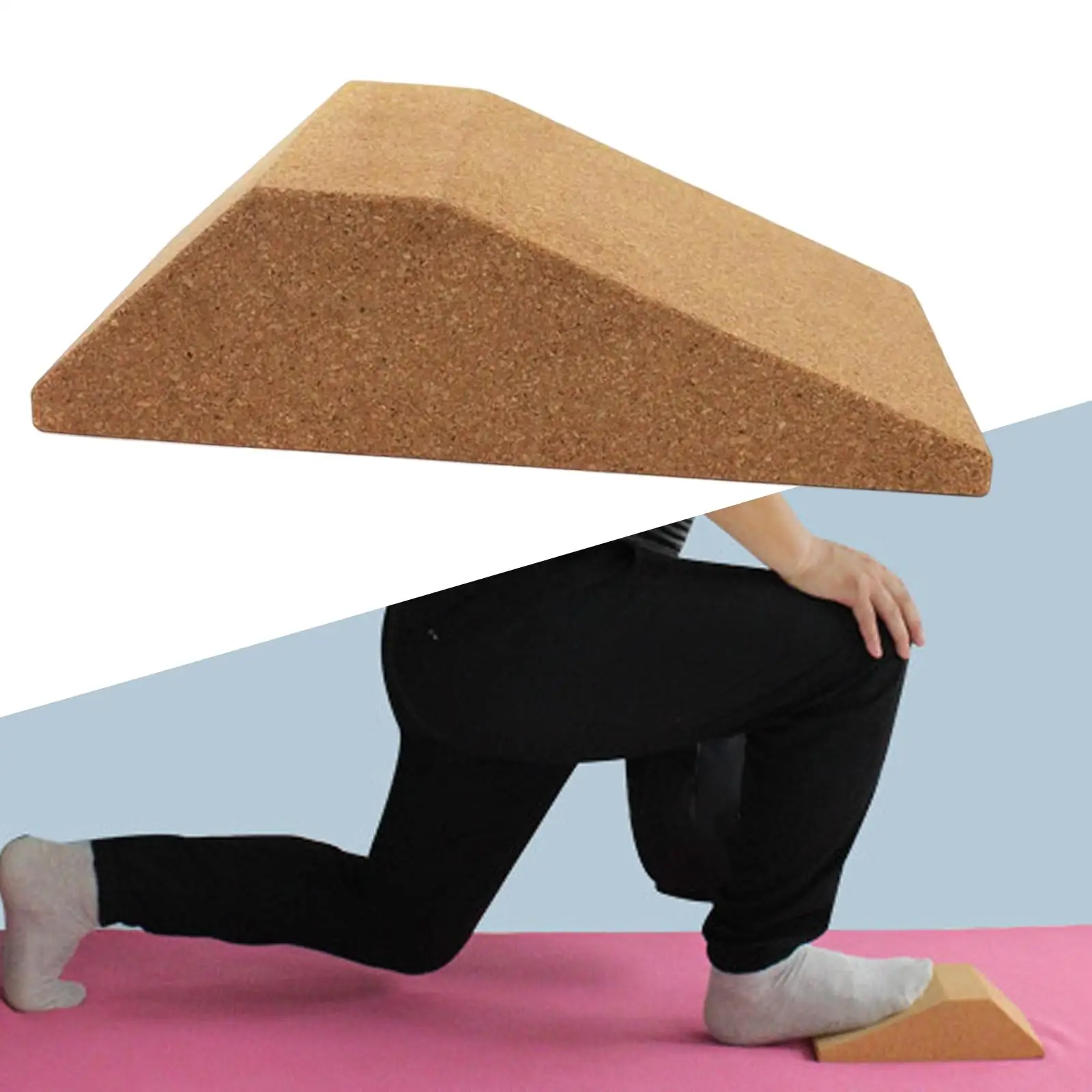 

Cork Squat Wedge Yoga Block доска с наклоном, нескользящая легкая рампа для занятий спортом в помещении