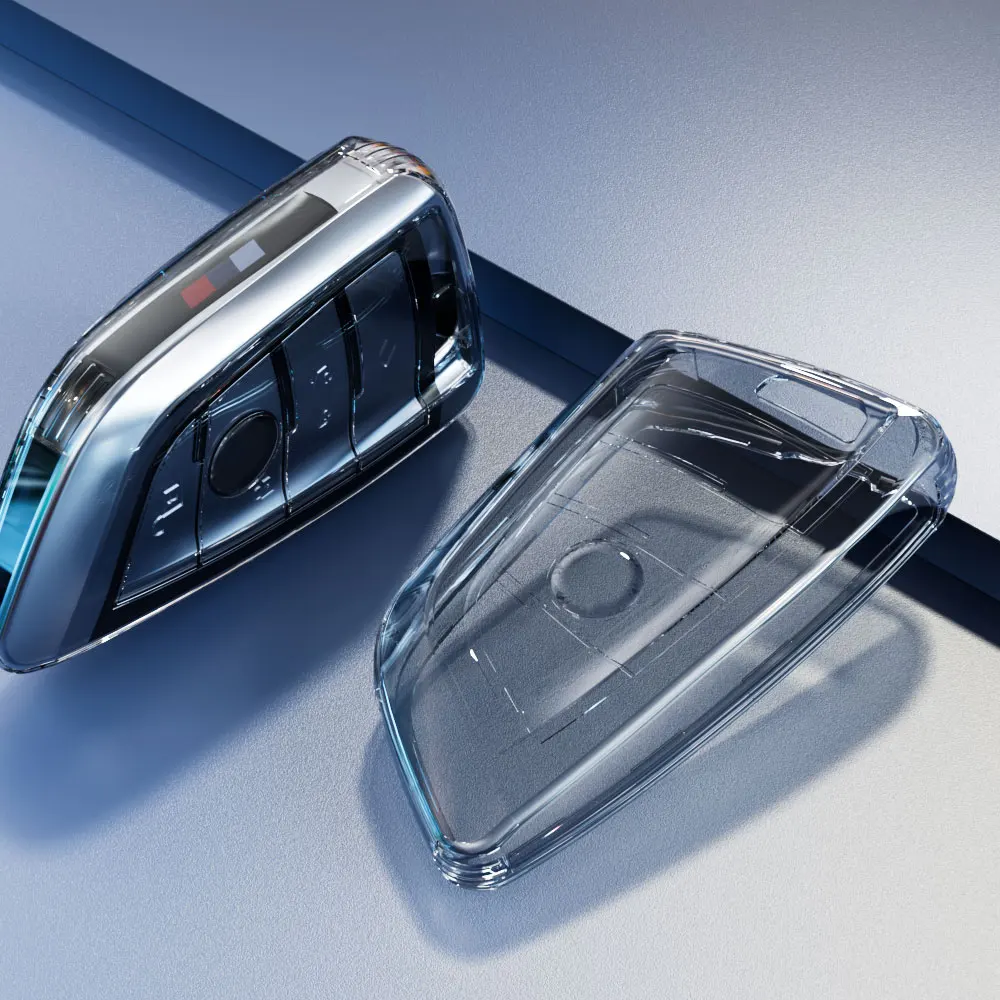 

For BMW Key Case X3 X1 X5 X6 New 5-series Car Ultra-thin Transparent All Inclusive Blade Key Case