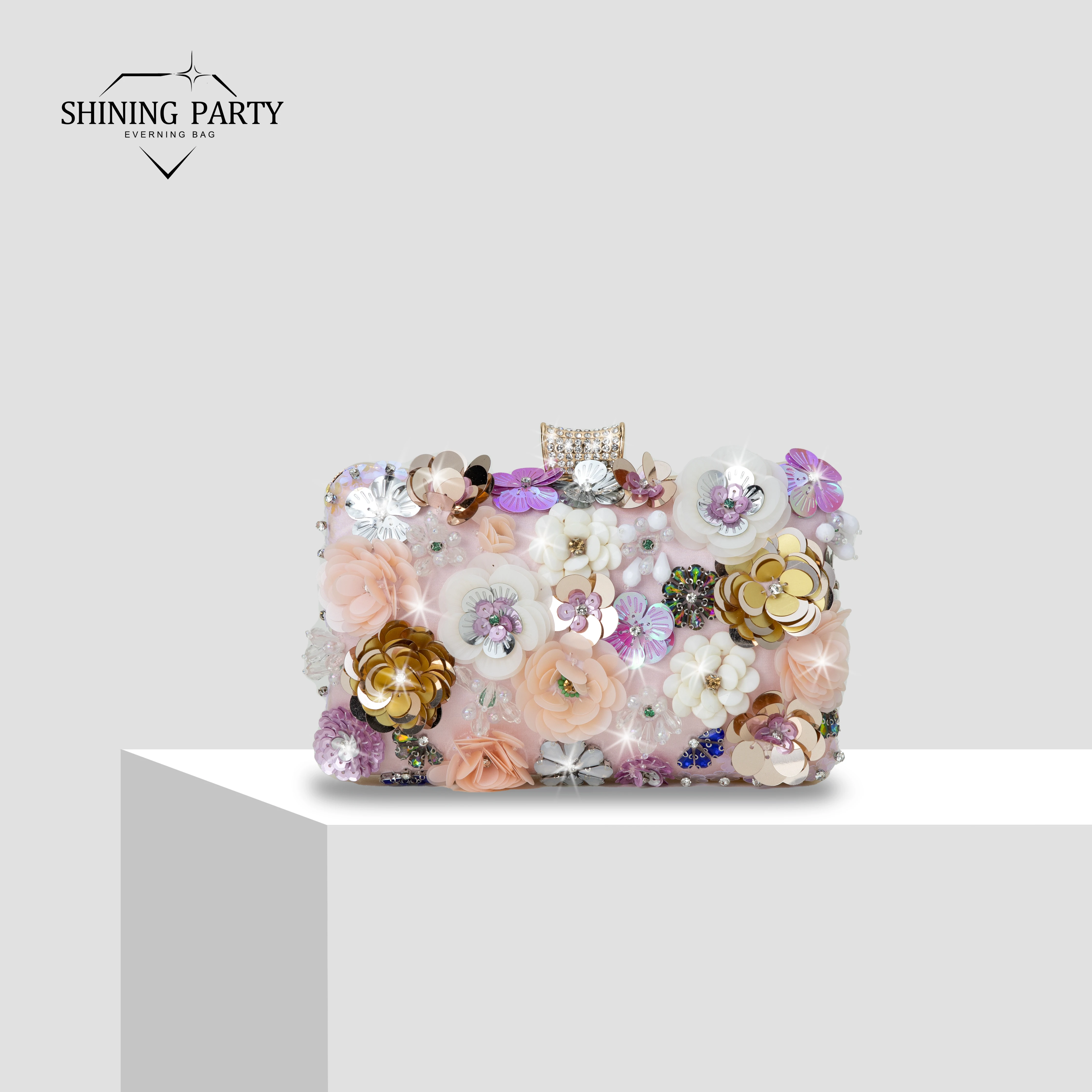 Элегантный Клатч С Цветочным Принтом Модная Вечерняя Сумка