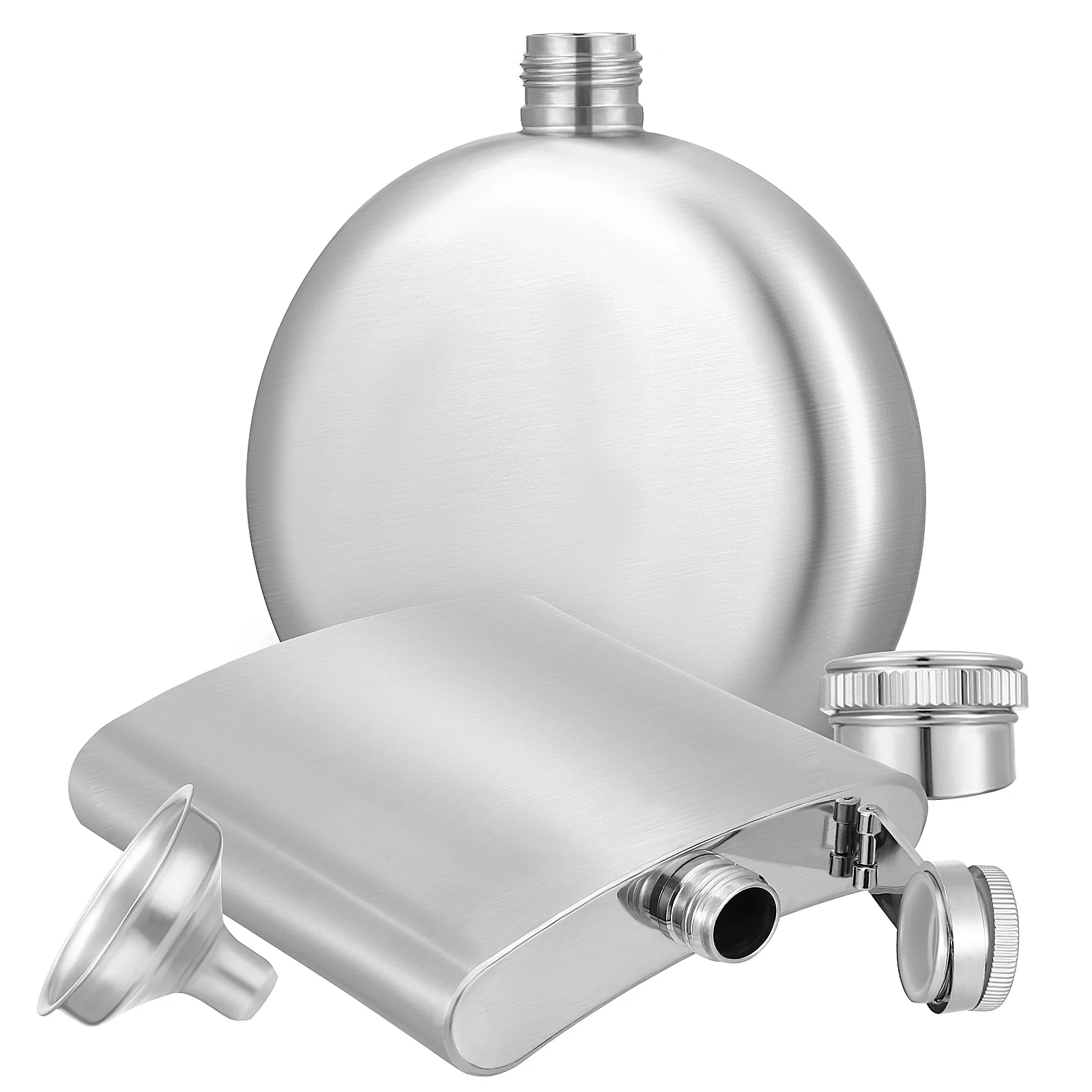

Flask Liquorsteel Flasks Stainless Funnel Travel Bottle Drinking Whiskeywine Containers Hiding Insulated Hipmens Flat Pocket