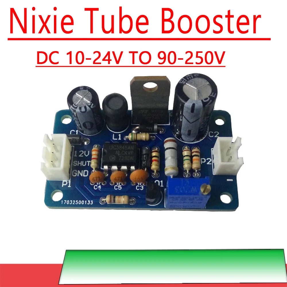 

Nixie трубчатый усилитель, модуль постоянного тока 12 В 24 В до 90-250 В 160 в 170 в, регулируемый усилитель высокого напряжения, привод питания, светящиеся часы Magic Eye