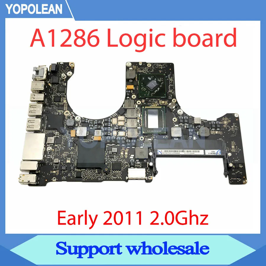 Оригинальная материнская плата 2 0 ГГц i7 A1286 для Macbook Pro 15 &quotA1286 EMC 2417 MC721LL/A ранняя 2011