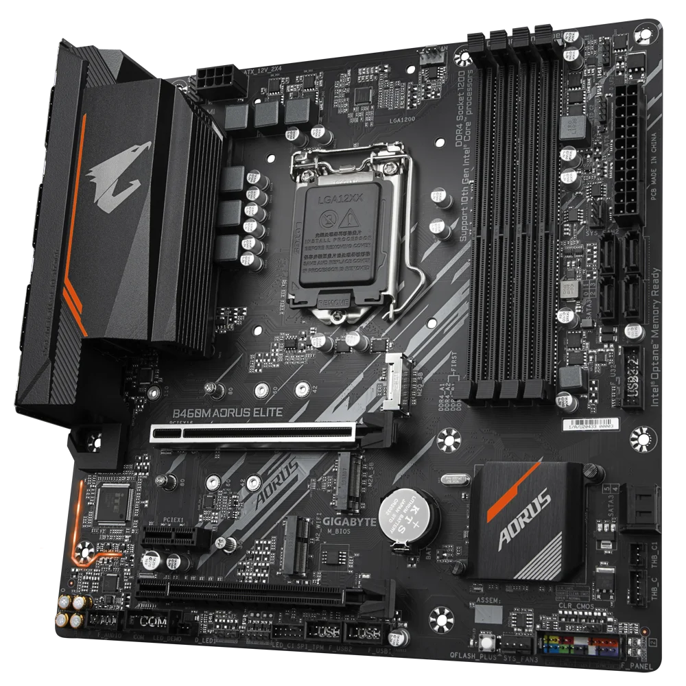 Gigabyte GA B460M AORUS ELITE Micro-ATX Intel B460 DDR4 M.2 128G поддержка 10 gen LGA 1200 разборка материнской