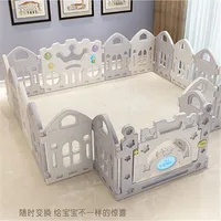 Playpen Baby Safety Fence Guard Fence Indoor Toys Playpen for Baby with Children's Crawling Mat  Baby Play Yard