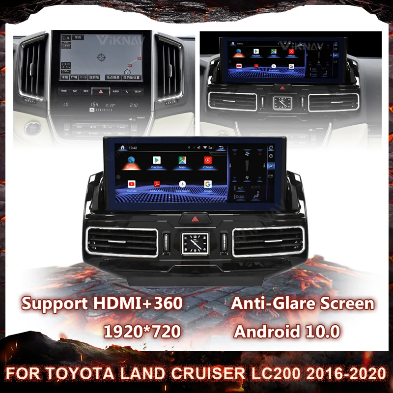 

Автомагнитола 2 din на Android 12,0 для TOYOTA LAND CRUISER LC200 2016-2020, обновленный 8-ядерный стерео Мультимедийный Плеер с сенсорным экраном 128 ГБ