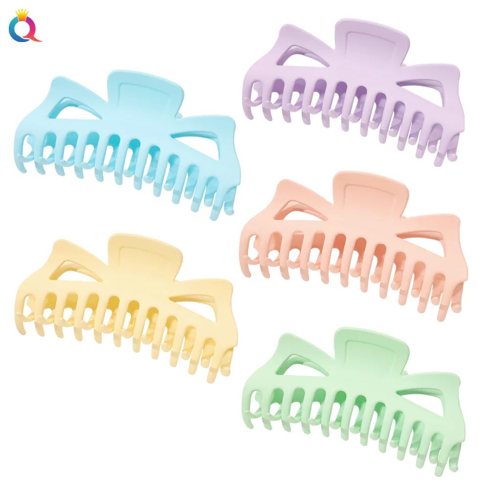 

Korean Macaron Frosted Monster Shark Clip Hair Claw Bow Hairpin Simple Pan Hairpin Back Head Hair Accessories for Women
