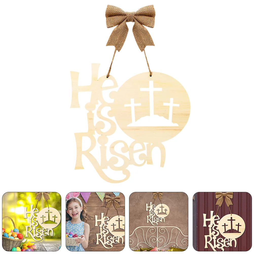 

Pendant Bunny Decor Easter Hanging Wood Tag Easter Garland Hanging Decor Is Easter Greeting Sign Wooden Round Door Hanger