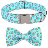 personalized blue beach dog collar with bowtie summer dog collar pet sea lions ball dog collar for large medium small dog