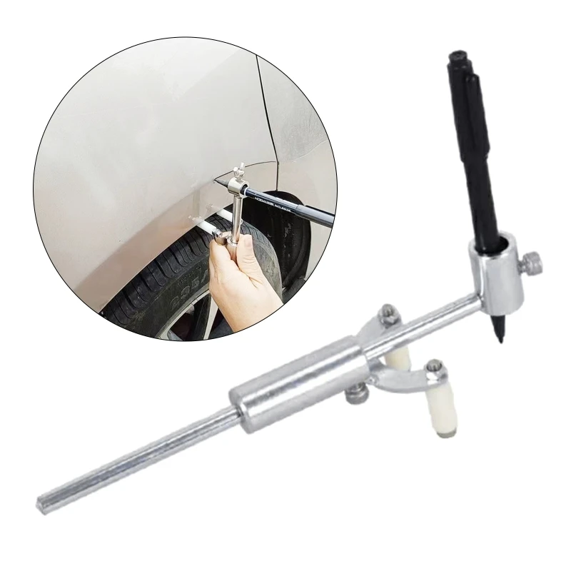 

0-20cm Adjustable Parallel Scriber Line Positioning Paint Marking Tools Car Wheel Eyebrow Mark Scraper Repair Tool