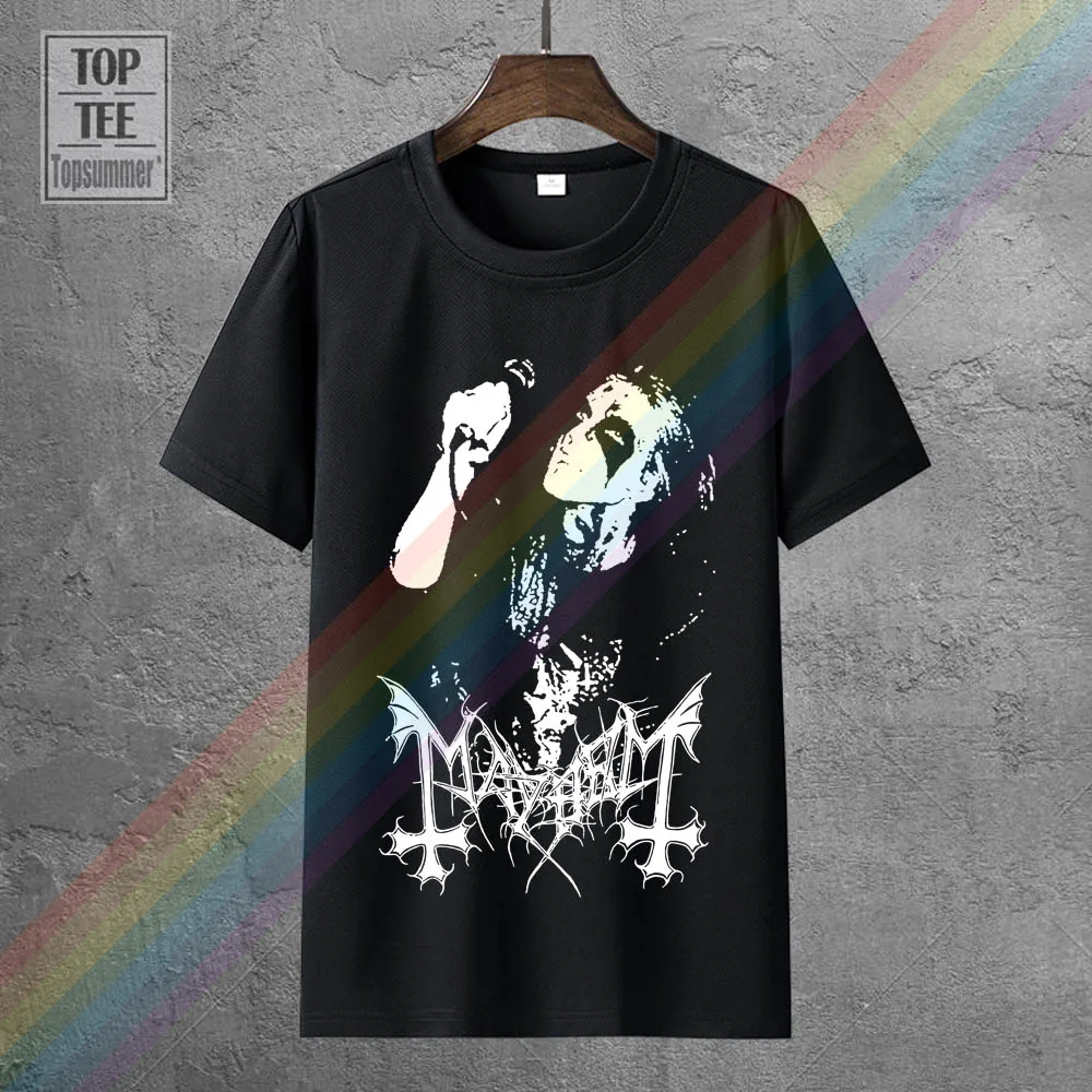 

Mayhem T Shirt Dead Morbid Norwegian Black Metal Euronymous Hellhammer Watain Sleeve T Shirt Summer Men Tee Tops Clothing