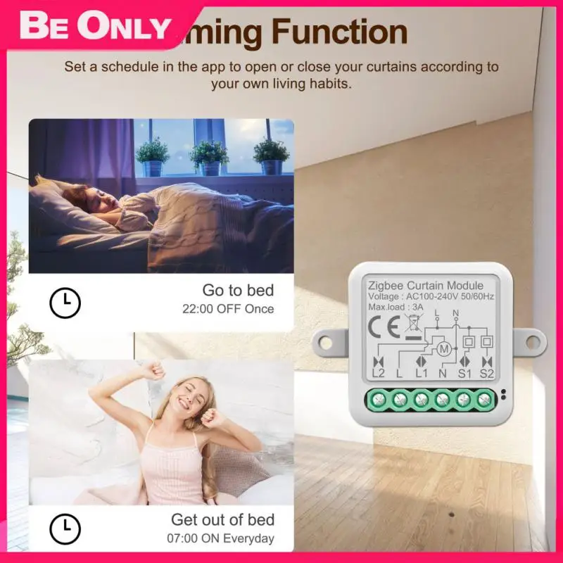 

Wireless Blind Switch Remote Control 3a Zigbee Curtain Module Mini Roller Shutter Electric Motor Switch Tuya 1/2 Gang