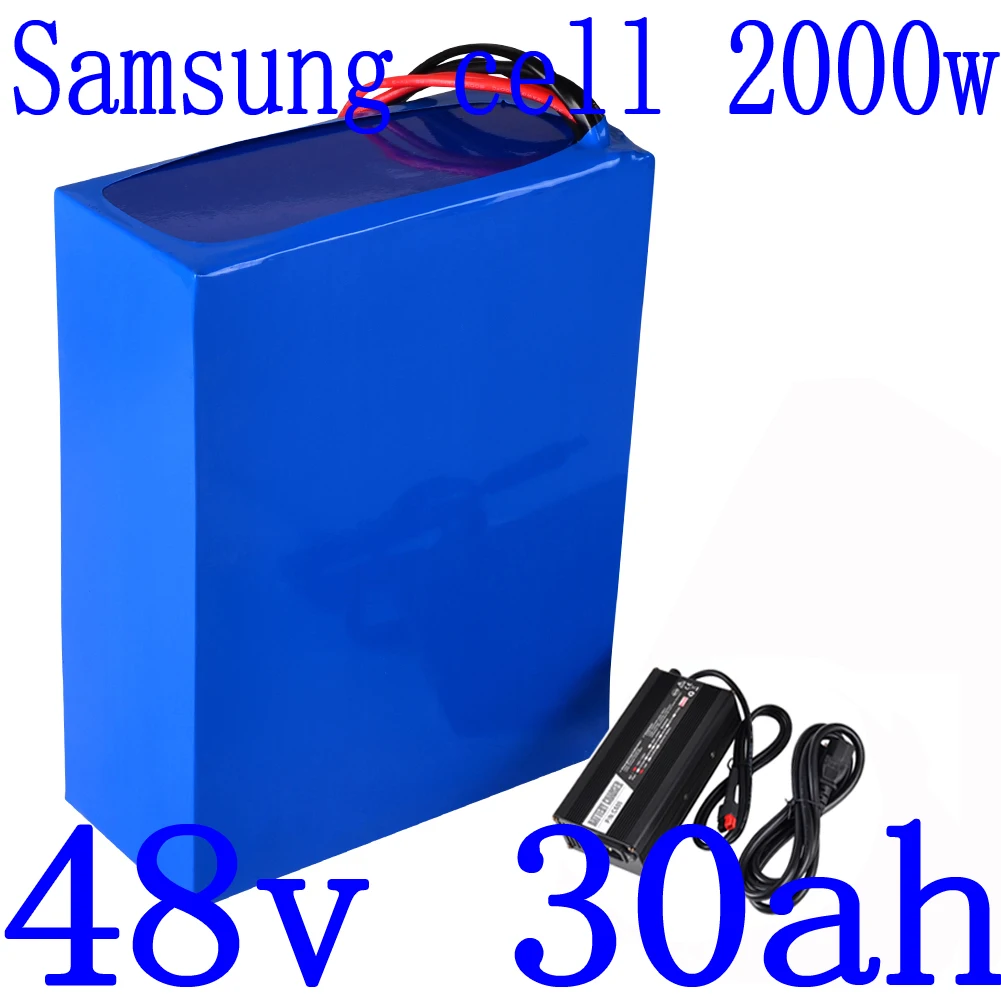 

48V 500W 1000W 2000W Ebike Battery Pack 48V 30AH 25AH 20AH 18AH 15AH 13AH 10AH Electric Bike Lithiuium Battery Use Samsung Cell