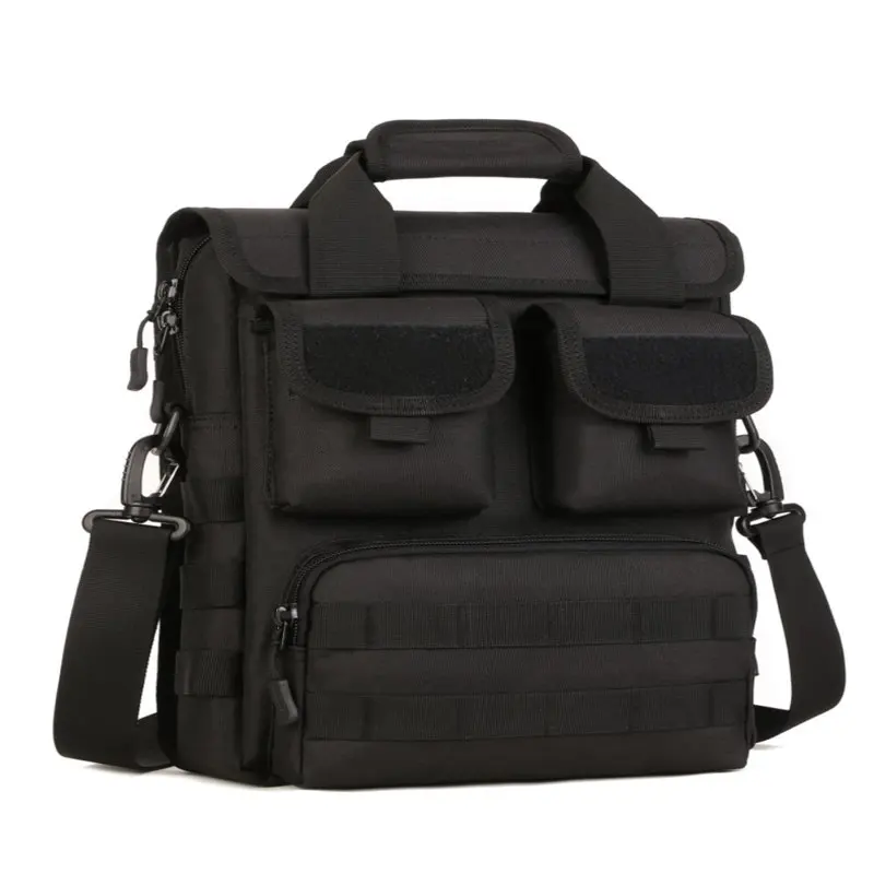 

Luxurious Men Messenger Bag, MOLLE Crossbody Briefcase Sling Backpack for Men Business Traveler.