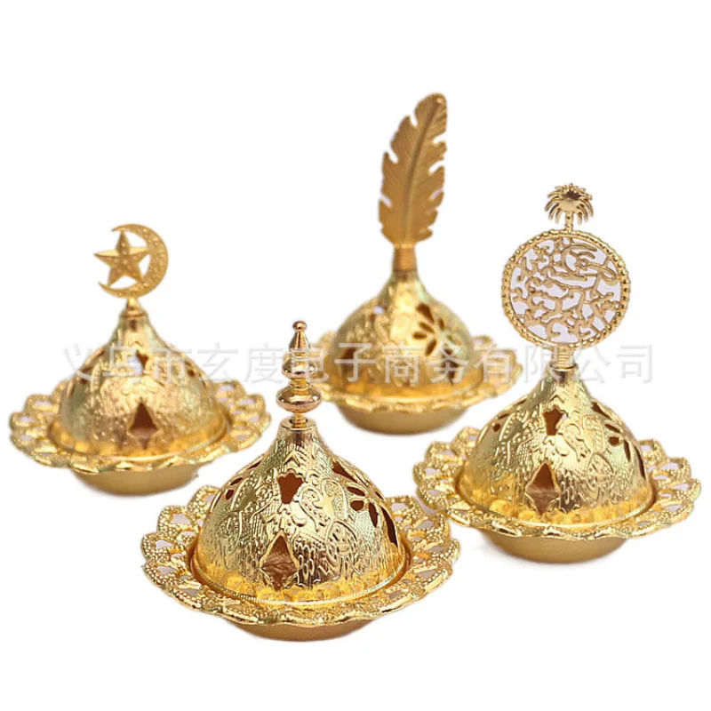 

Курильница в арабском стиле, миниатюрная портативная курильница в виде Золотой башни, маленькая искусственная курильница