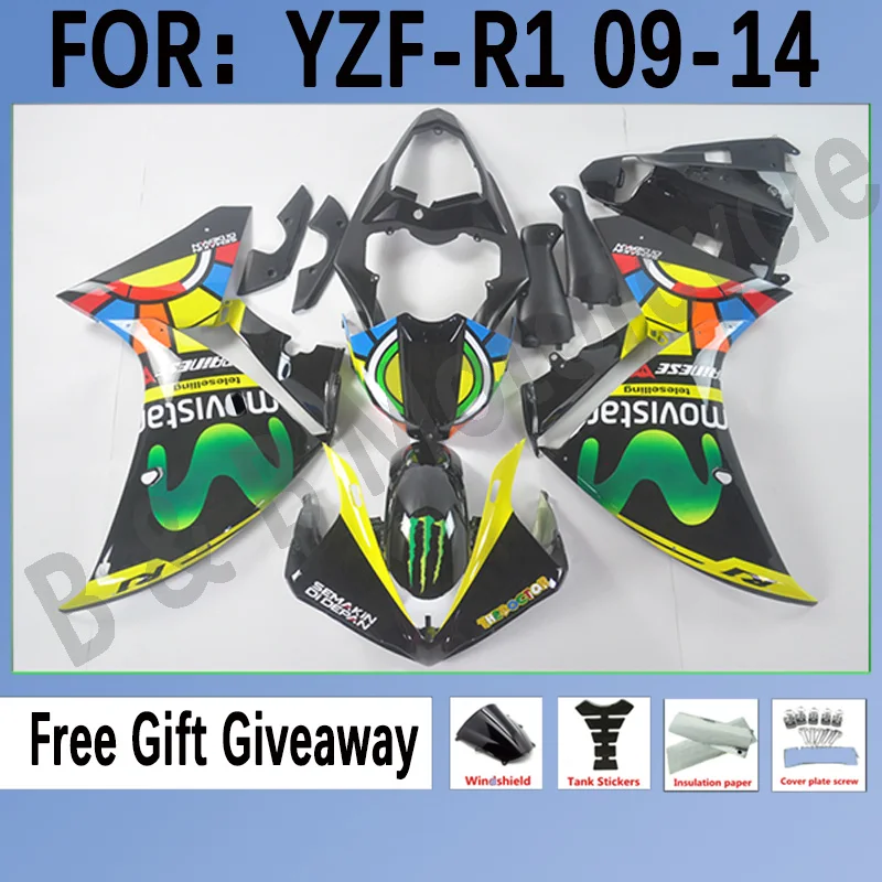 

New Motorcycle Whole ABS Fairings Kit For YAMAHA YZF-R1 2012 2013 2014 YZF R1 09 10 11 12 13 14 Bodywork Fairing Set Black Green