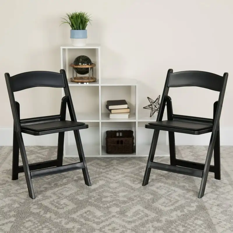 

Resin Folding Chair (2 ), Black