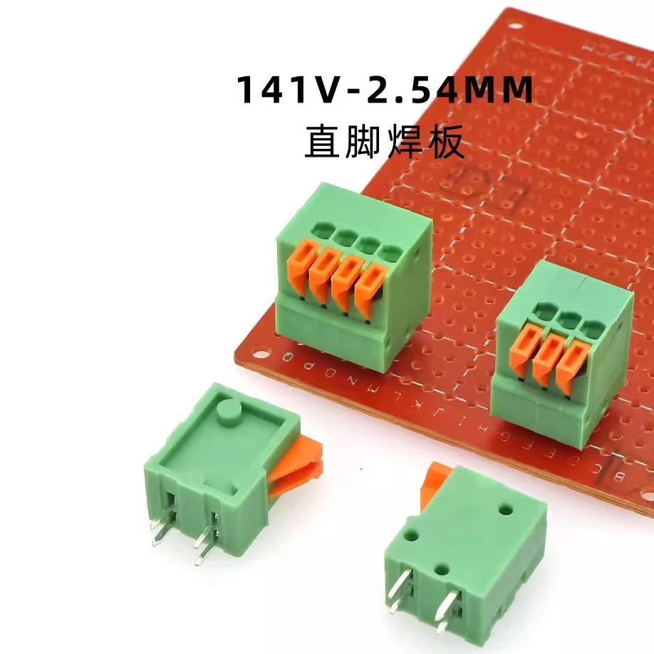 4-полюсные клеммные колодки Dealhola, черные, 2,54 мм