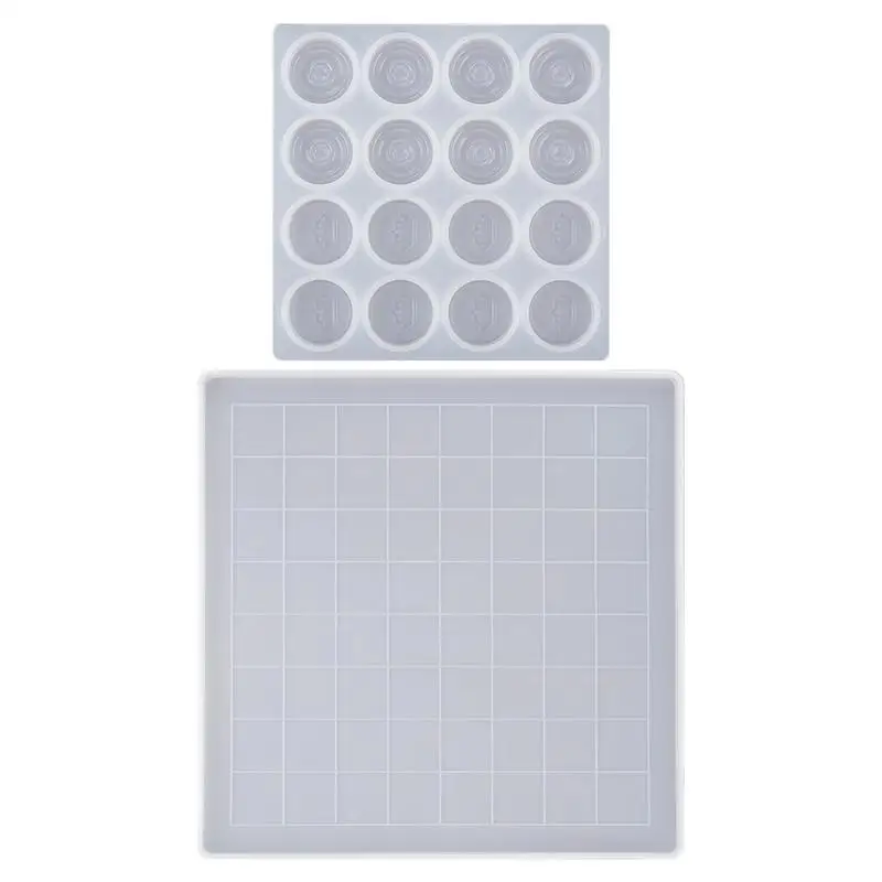 

DIY Epoxy Resin Mirror Silicone Mold For Handmade Chess And Checker Game Board Casting Molds International Checkers Toy