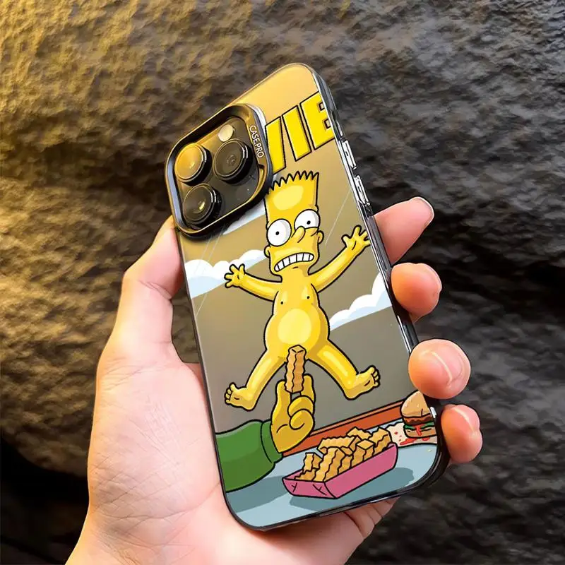 Homer S-Simpsons-Disneys Phone Case For iPhone 16 15 14 13 12 11 Pro Max X XR XSMAX 8 7 Plus Candy Matte Shockproof Back Cover