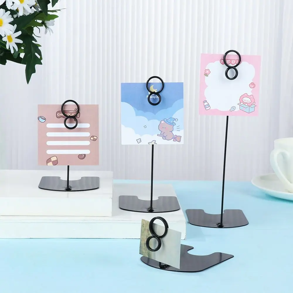 

2Pcs Desktop Decoration Party 8/0 Shape Wedding Price Label Holder Paper Clamp Place Card Holder Table Number Stand