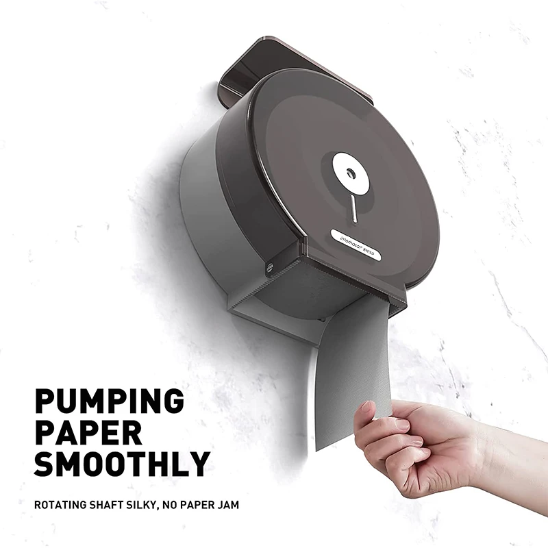 

Bathroom Paper Towel Dispenser Tissue Dispenser with Shelf Wall Mounted Paper Holder Toilet Paper Box Punch Free for Commercail