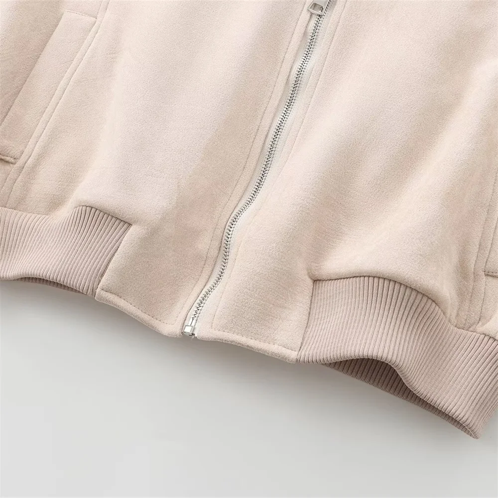 Женская новая мода осень 2024 повседневная тонкая и универсальная замшевая