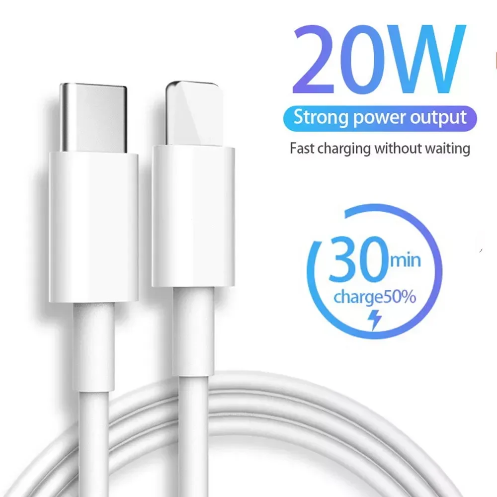 

Free Shipping Original USB Type C PD Charger Wire 13 12 Pro Max X XR mini Data Line 20W Fast Chargin