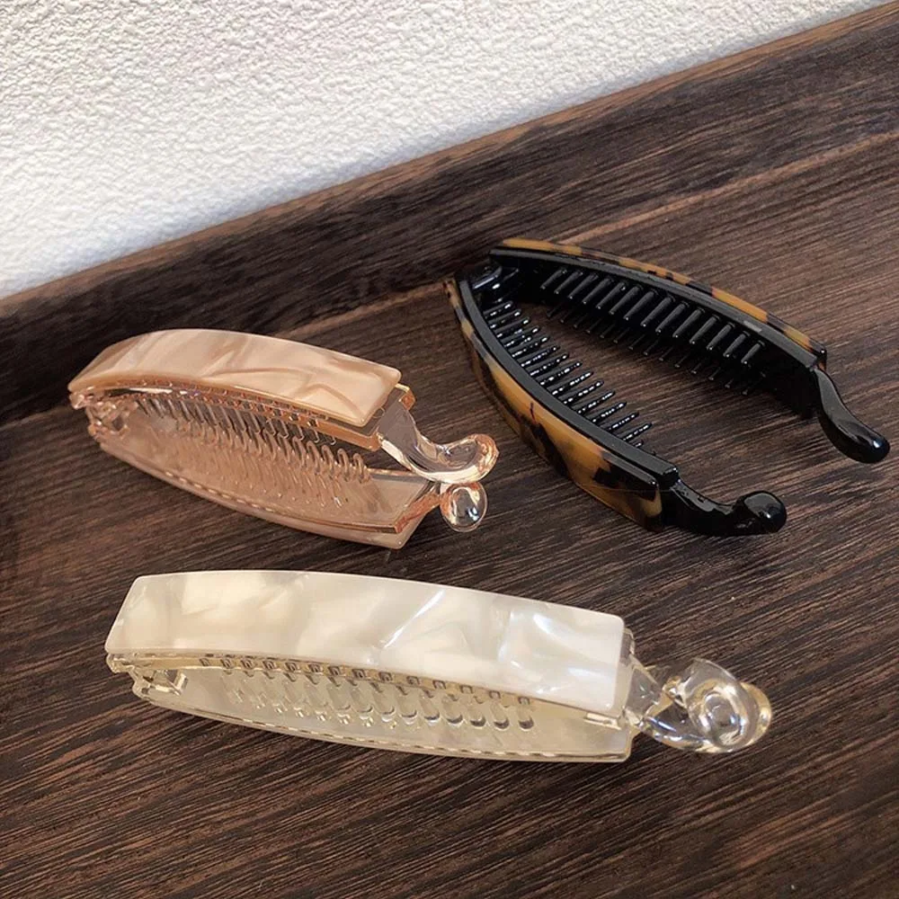 

Temperament Hair Accessories Girls Women Acetic Acid Banana Clips Ponytail Holder Hair Clip Hairpins