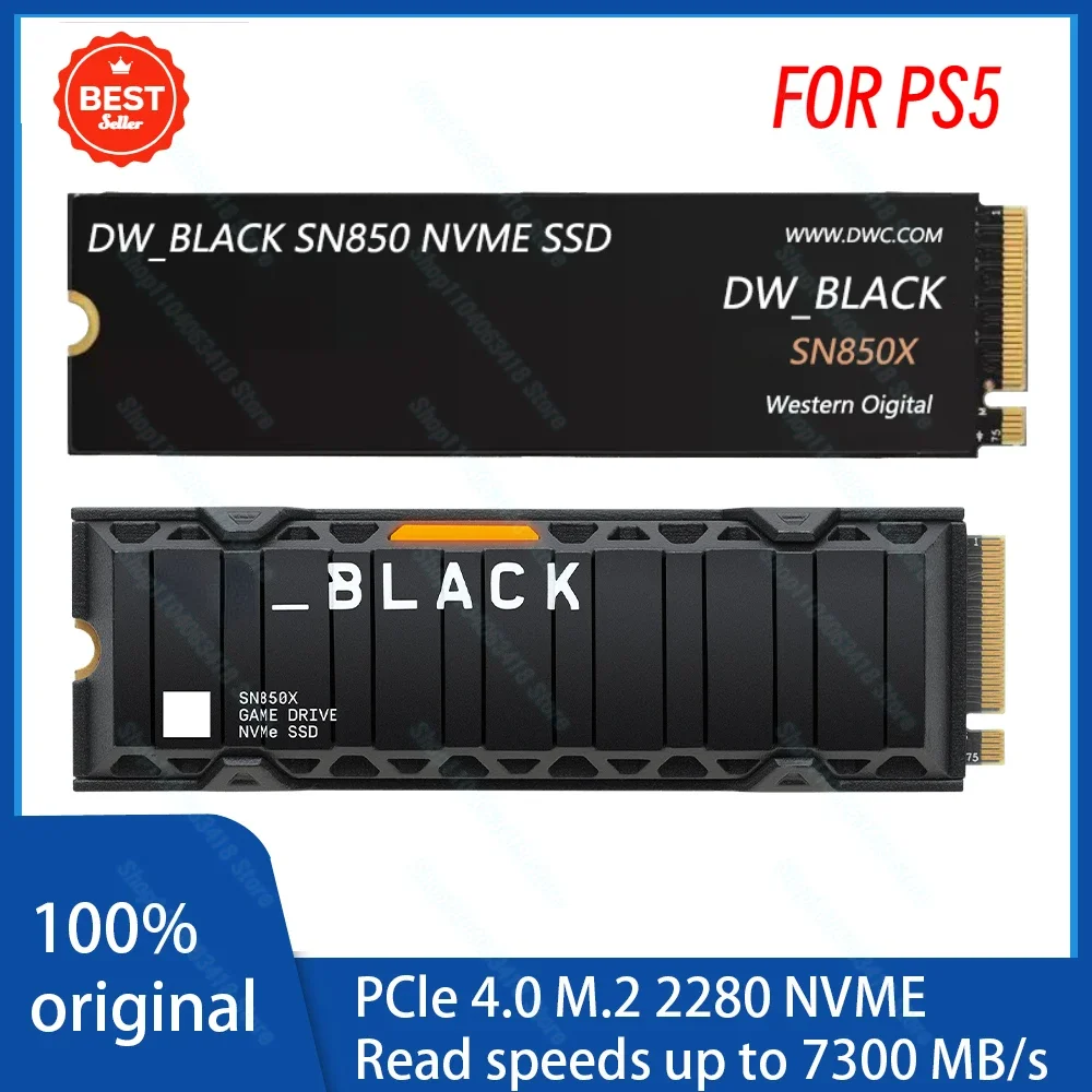 Черный внутренний игровой твердотельный накопитель SN850X 1 ТБ 2 NVMe Gen4 PCIe M.2 2280 до 7300