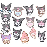 my melody kuromi cinnamoroll anime embroidery cartoon fusible patches on clothes stickers garment accessories kawaii gift