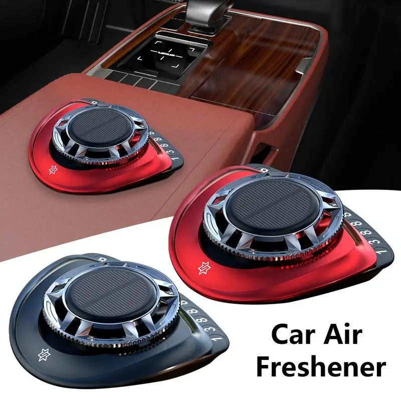 

Car Cologne Aromatherapy Diffuser Solar Rotating Car Air Freshener Car Fragrance With Temporary Parking Number Office Car Decor