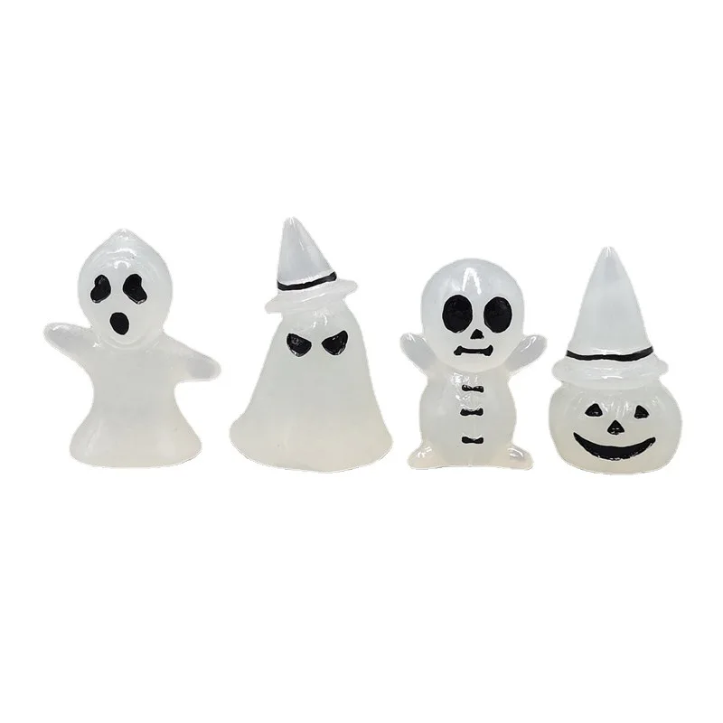 Luminous Cartoon Halloween Miniature Kit for Dolls Sphinx Figurine Home Figurines Interior Resin Miniatures Decoration Decor |