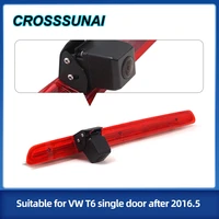 crosssunai hd rear view reversing backup camera parking 170%c2%b0 car brake stop led light for vw t6 single door after 2016 may