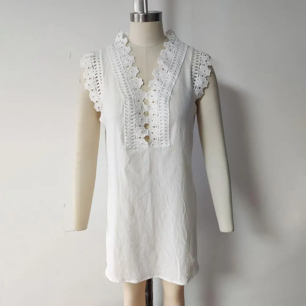 

Stylish Dress V Neck Ladies Women Dress Flower Pattern Above Knee Dress