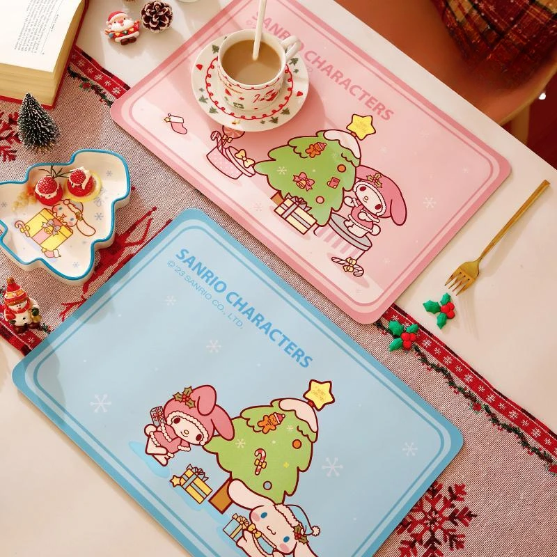 Sanrio изоляционный коврик для обеденного стола аниме Cinnamoroll My Melody рождественской