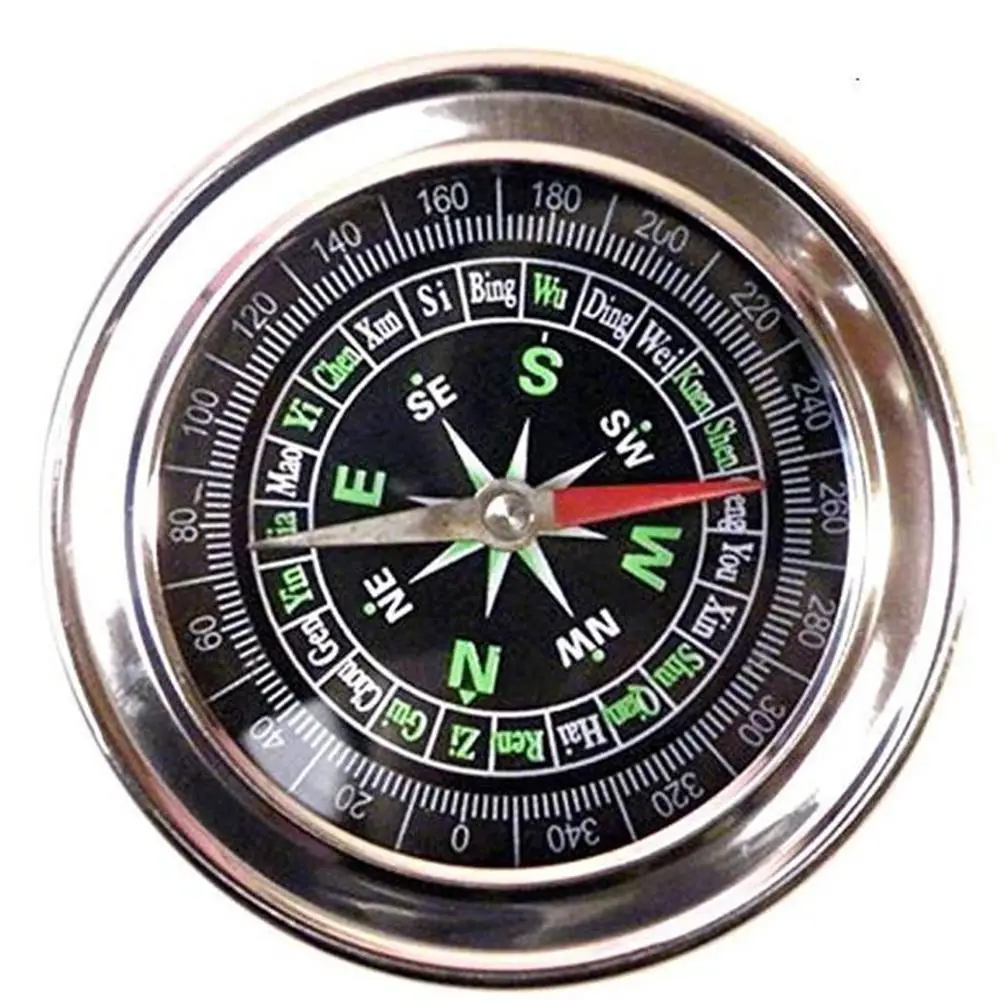 

Portable Stainless Steel Lightweight Emergency Compass Outdoor Survival Compass Tool Navigation Wild Tool Black