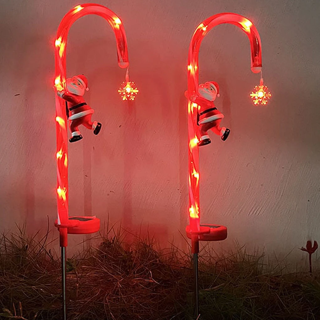 Led Ground Plug Light Outdoor Waterproof Santa Claus Lawn Lamp Ornaments Garden Passage Walkway