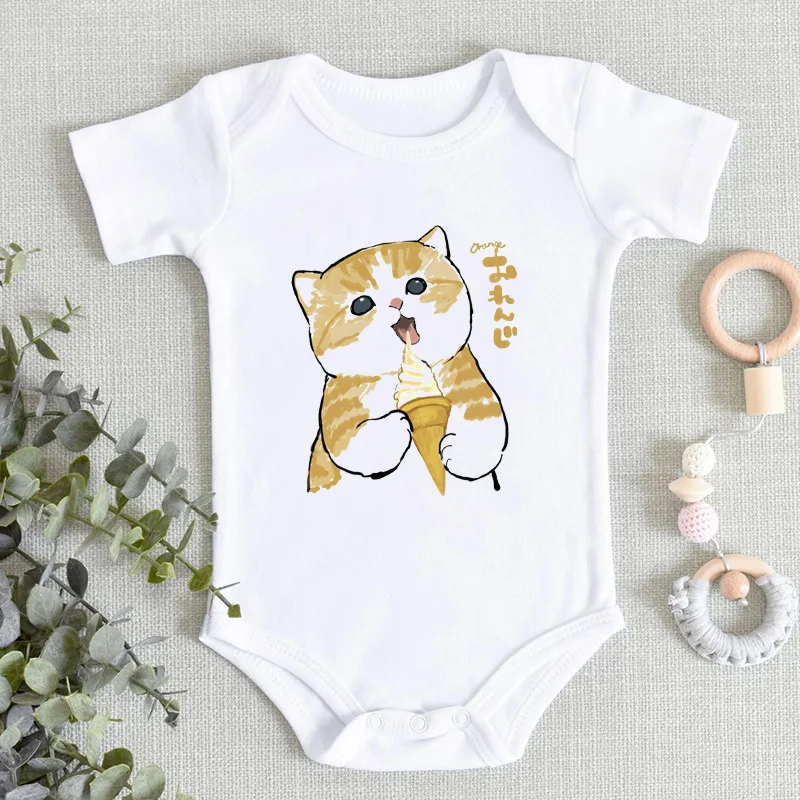 

Summer Baby Bodysuits Cotton Cartoon Cat Printing Boys Girls Clothes Toddler Newborn Ropa Bebe Baby Jumpsuit