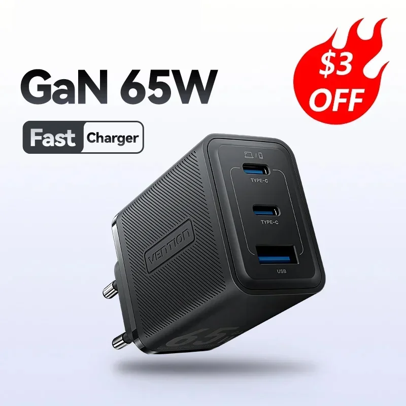Зарядное устройство GaN мощностью 65 Вт тип C быстрая зарядка 4 0 3 USB-зарядное для iPhone