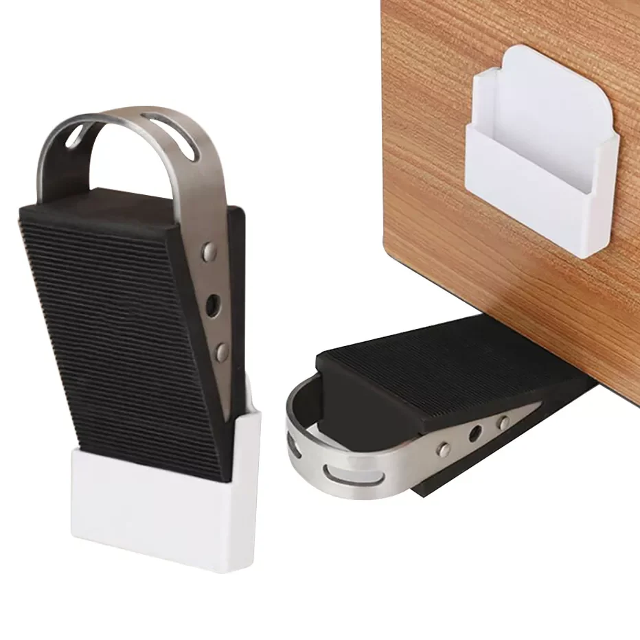 Купи Stopper Heavy Duty Rubber Door Wedge Stopper Door Jam Catcher Block Guard to Protect the Wall Floor with Storage Case за 421 рублей в магазине AliExpress