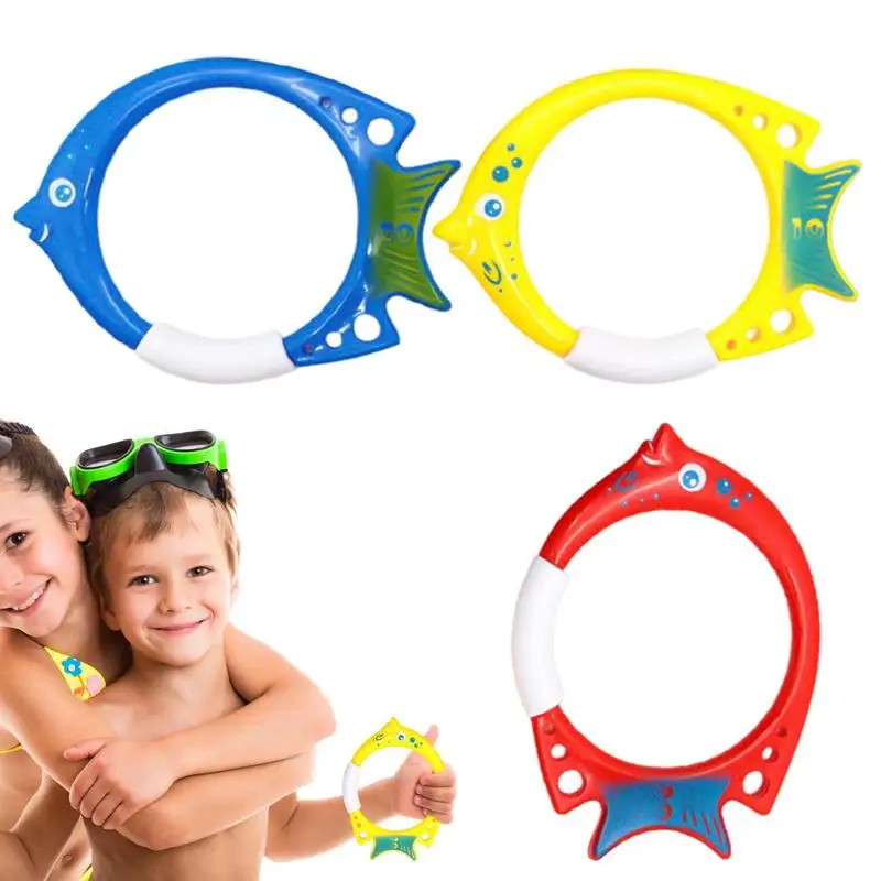 

Diving Toys Fish Shape Diving Rings Diving Training Aid Fun Swim Toys For Boys Girls Kids Diving Training Underwater Game Toy