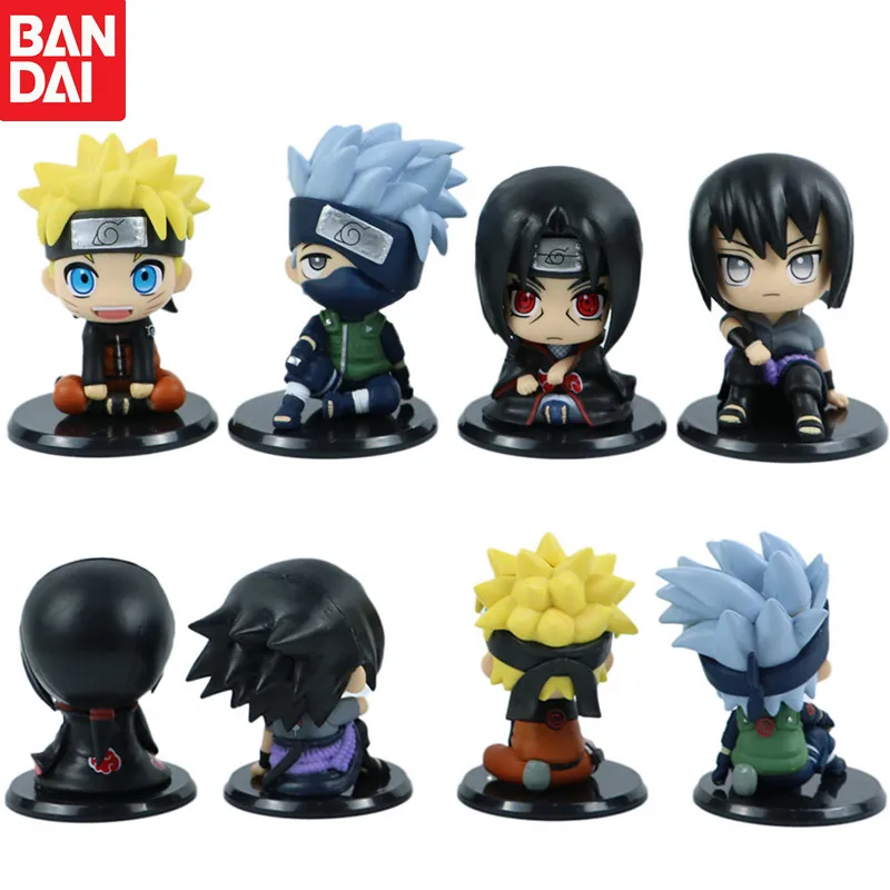 

4pcs Set Anime Naruto Figure Uzumaki Naruto Hatake Kakashi Sasuke Uchiha Itachi Q Version Action Figure PVC Model Child Toy Gift