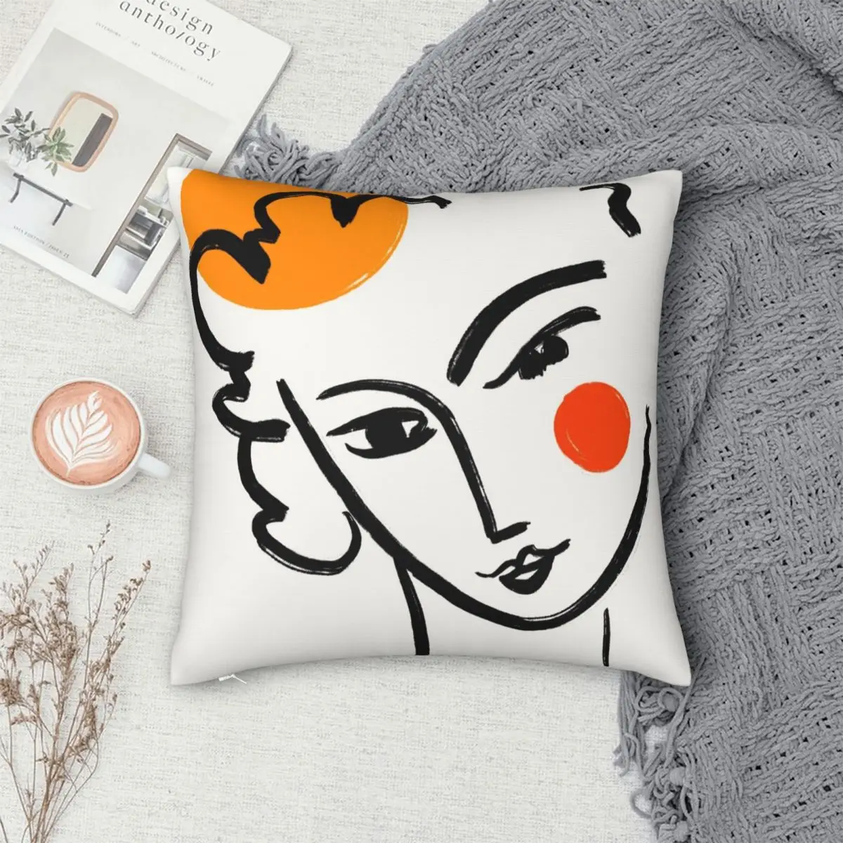 Наволочка Matisse Berggruen Cie из полиэстера и льна бархатная креативная декоративная
