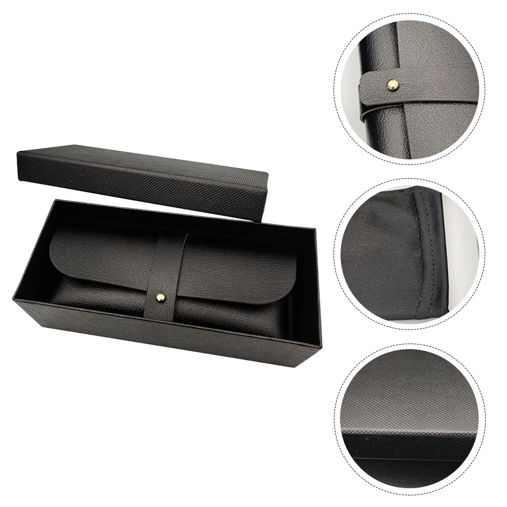 

1 Set Glasses Storage Case Portable Eyeglass Storage Holder Organizer (Black)