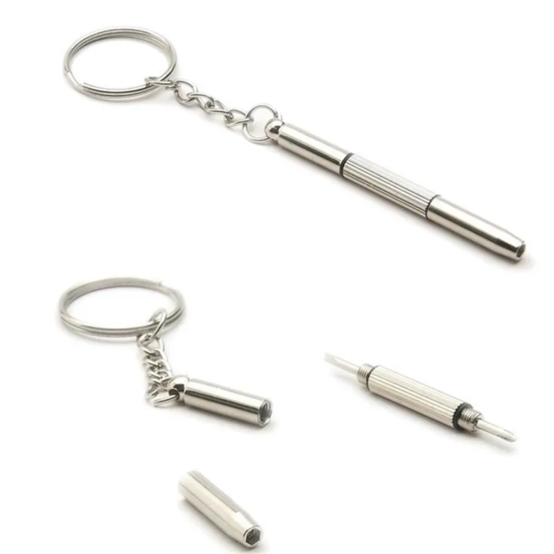 Инструменты для ремонта очков и часов: маленькие винты, портативный резак, трехв одный многофункциональный металлический отвертка 1,7 мм.