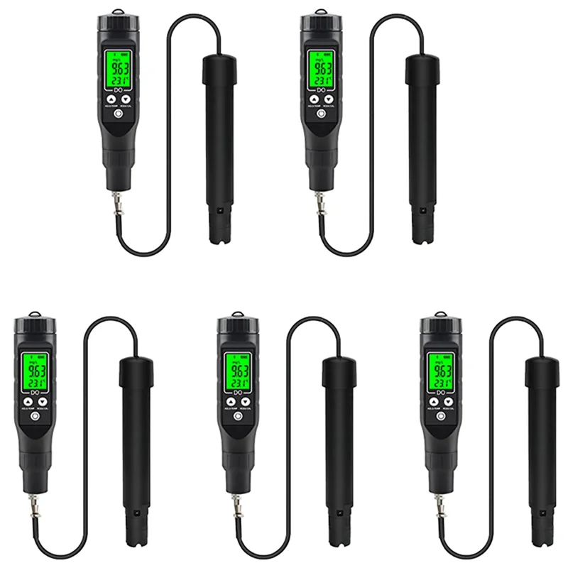 Фото CYCLI-5X Умный Bluetooth-измеритель растворенного кислорода, портативный диапазон измерителя растворенного кислорода 0,0-30 МГц/л, комплект для тестирования растворенного кислорода №1