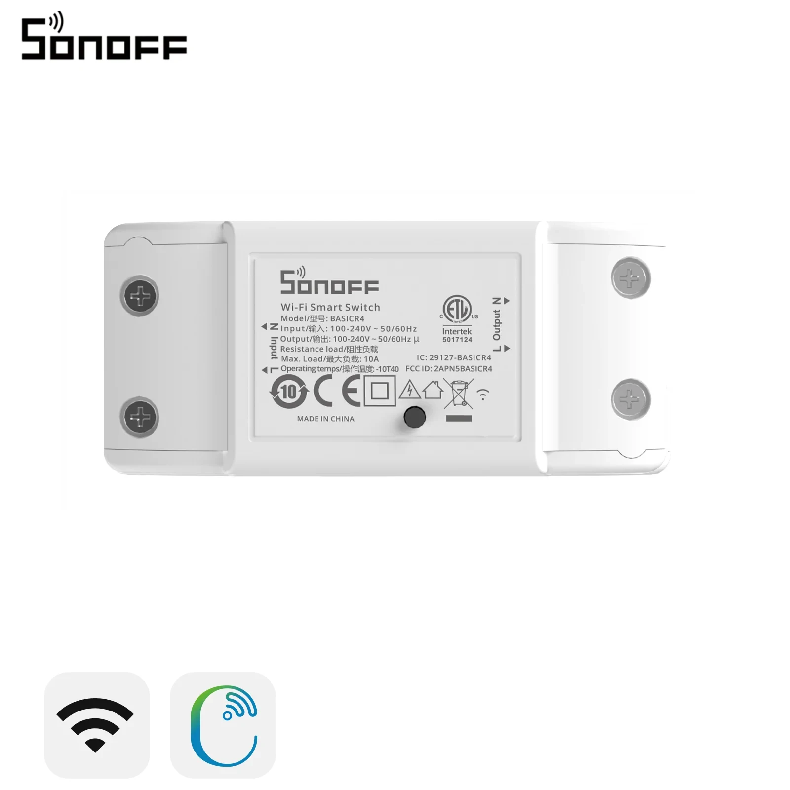 

Sonoff Basic R4 Wi-Fi DIY Модуль умного переключателя Дистанционное управление Автоматизация умного дома через приложение EWeLink Работа с Alexa Google Home
