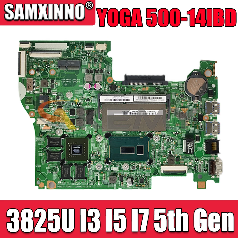 For Lenovo YOGA 500 -14IBD FLEX3-1470 YOGA500-14IBD Laptop motherboard Mainboard CPU 3825U I3 I5 I7 5th Gen CPU DDR3 V2G GPU