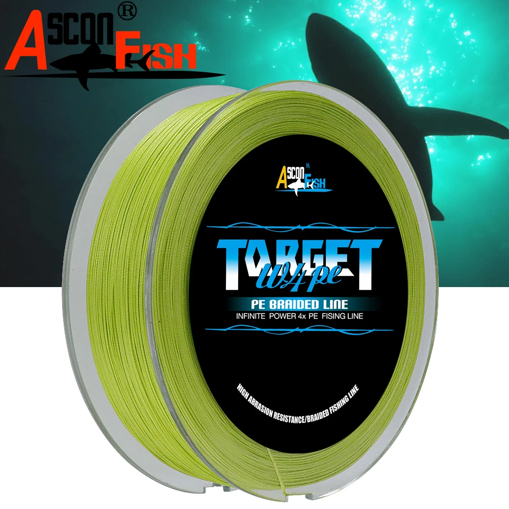 Ascon Fish 4 Strand Multifilament Line 500m 4 Strands Braided Fishing Line Thread for Fishing Carp 6-100LB Tackle  - buy with discount